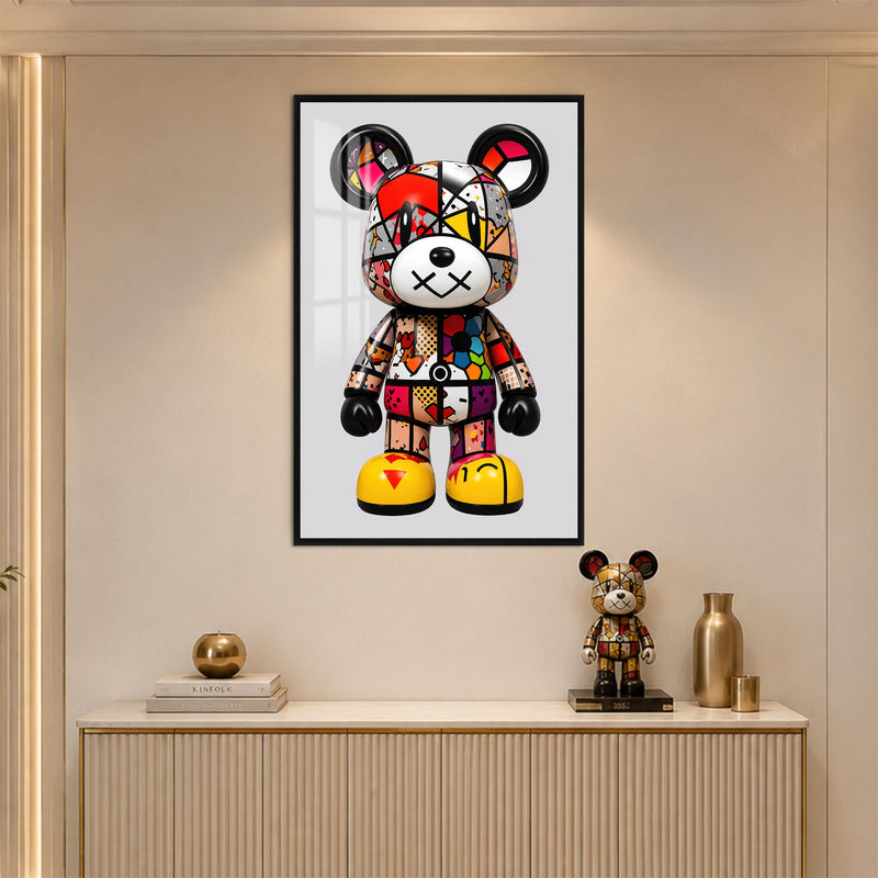 Pop Art Toy Bear with black frame