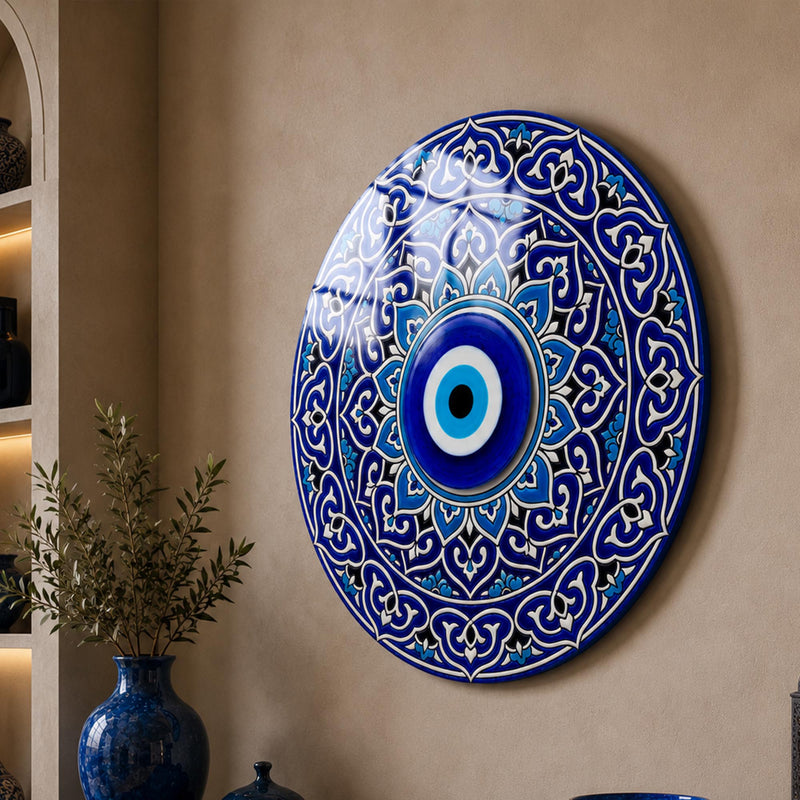 Blue Evil Eye Mandala angled lifestyle view