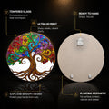 Rainbow Floral Tree Of Life — tempered glass, ultra HD print, ready to hang