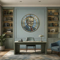 Stained Glass Portrait Medallion lifestyle view