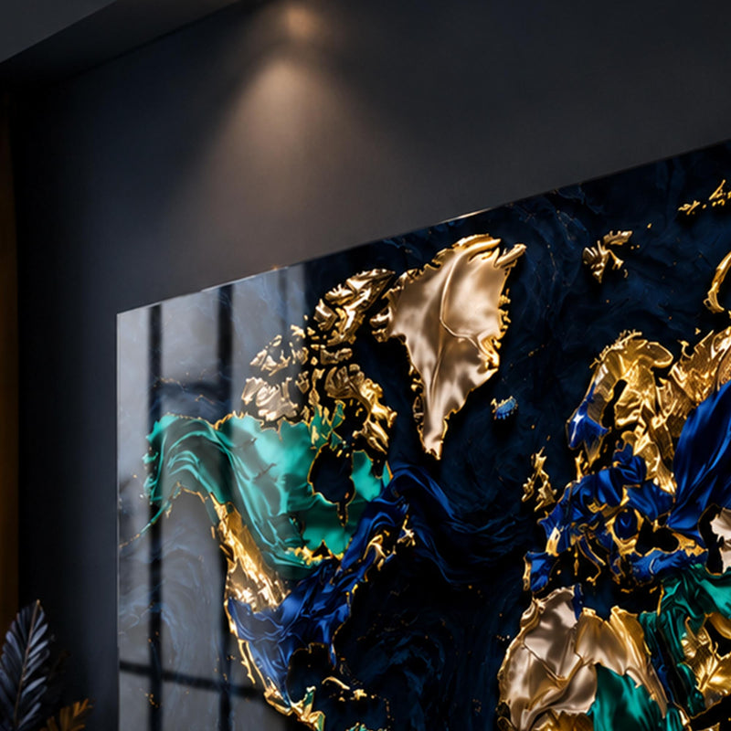 Gilded World Map lifestyle view