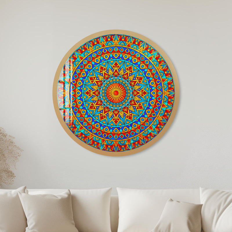 Festival Mandala with black frame
