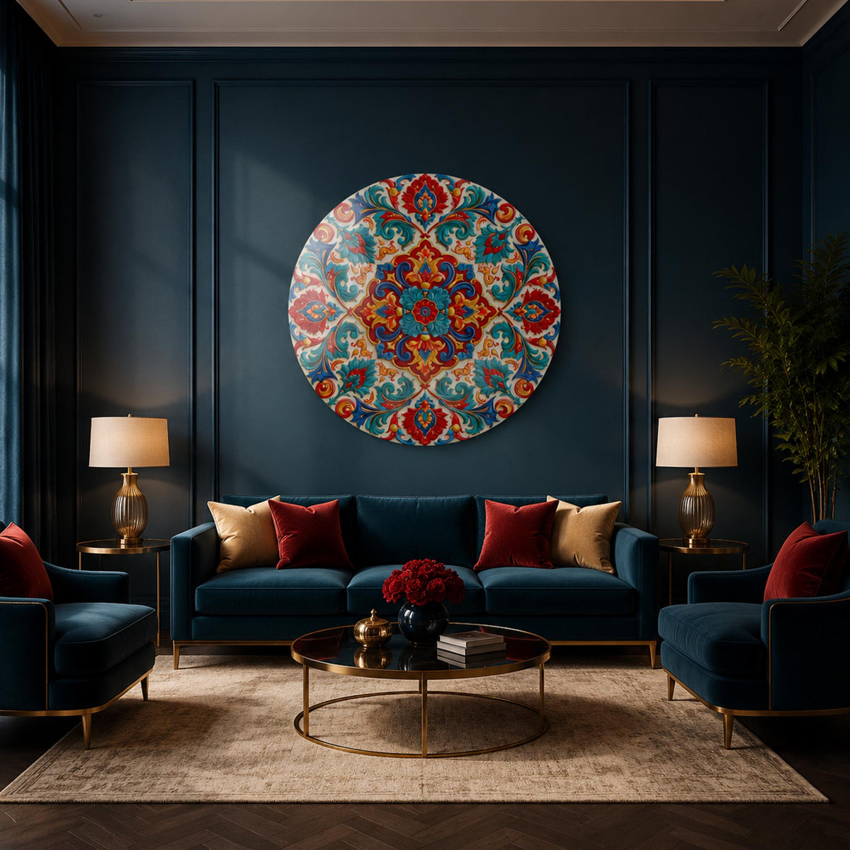 Ornate Floral Medallion lifestyle view