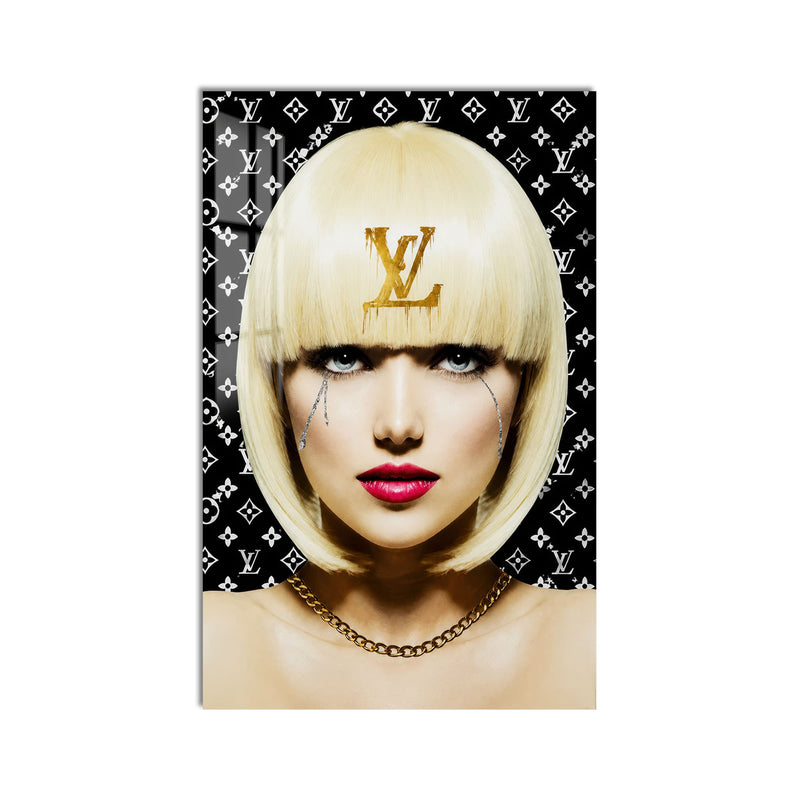 Artronauts Glass Print Golden Fashion Icon Glass Wall Art