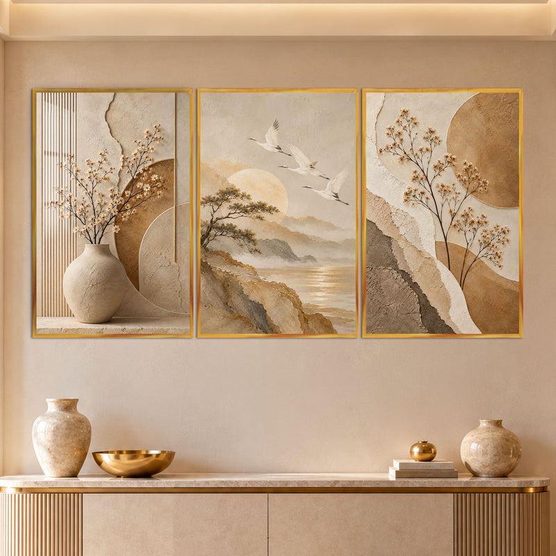 Golden Serenity with gold frame