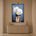 Ivory Bloom Muse with walnut frame