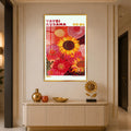 Dotted Sunflower Garden with gold frame
