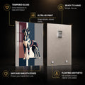 Modern Great Dane — tempered glass, ultra HD print, ready to hang