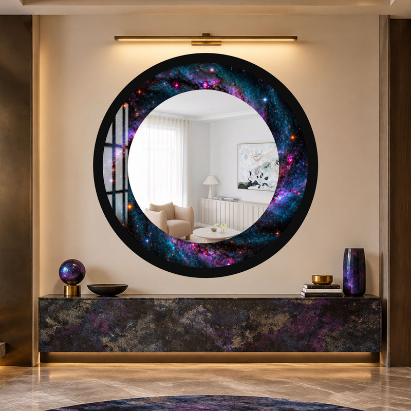 Cosmic Galaxy Portal with black frame