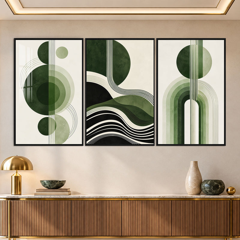 Olive Rhythm with black frame