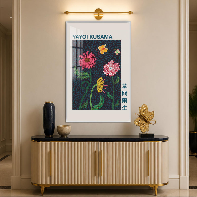 Dotted Garden Blooms with white frame