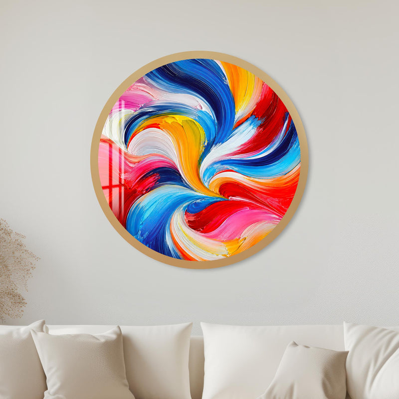 Chromatic Flow with gold frame