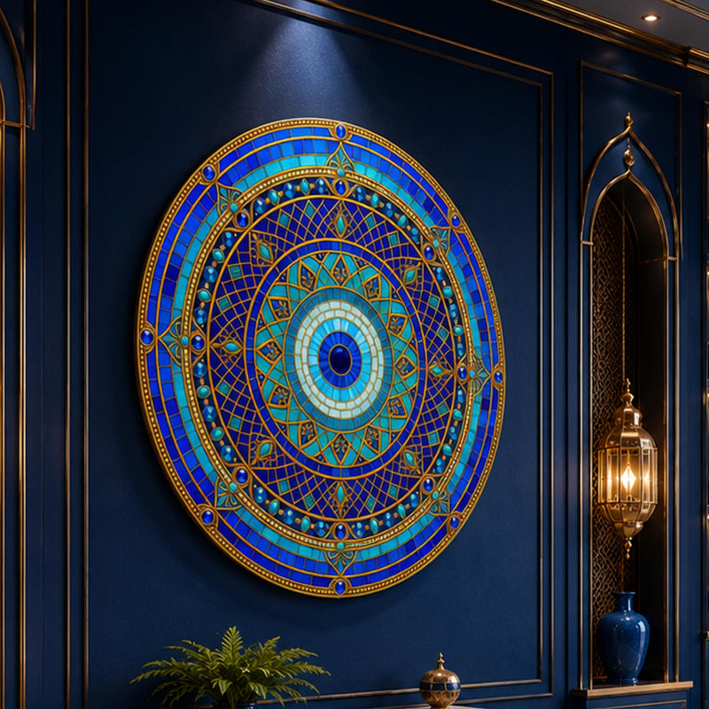 Sapphire Celestial Mandala close-up angled detail