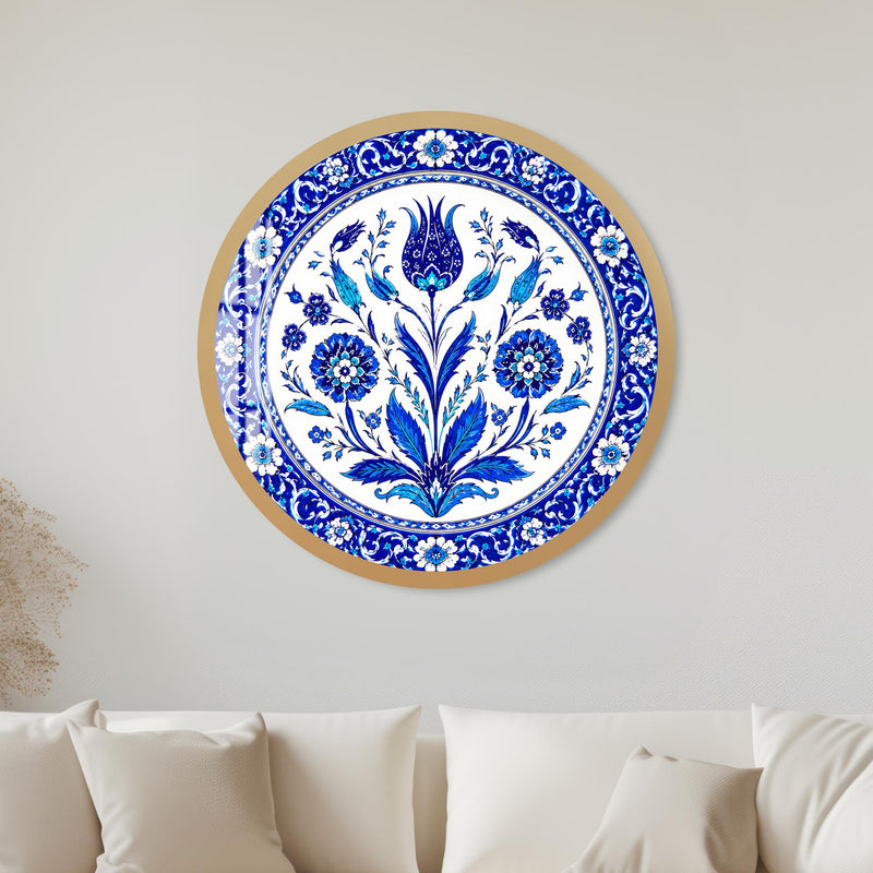 Ottoman Tulip Garden with gold frame
