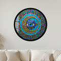 Jewelled Filigree Evil Eye with black frame