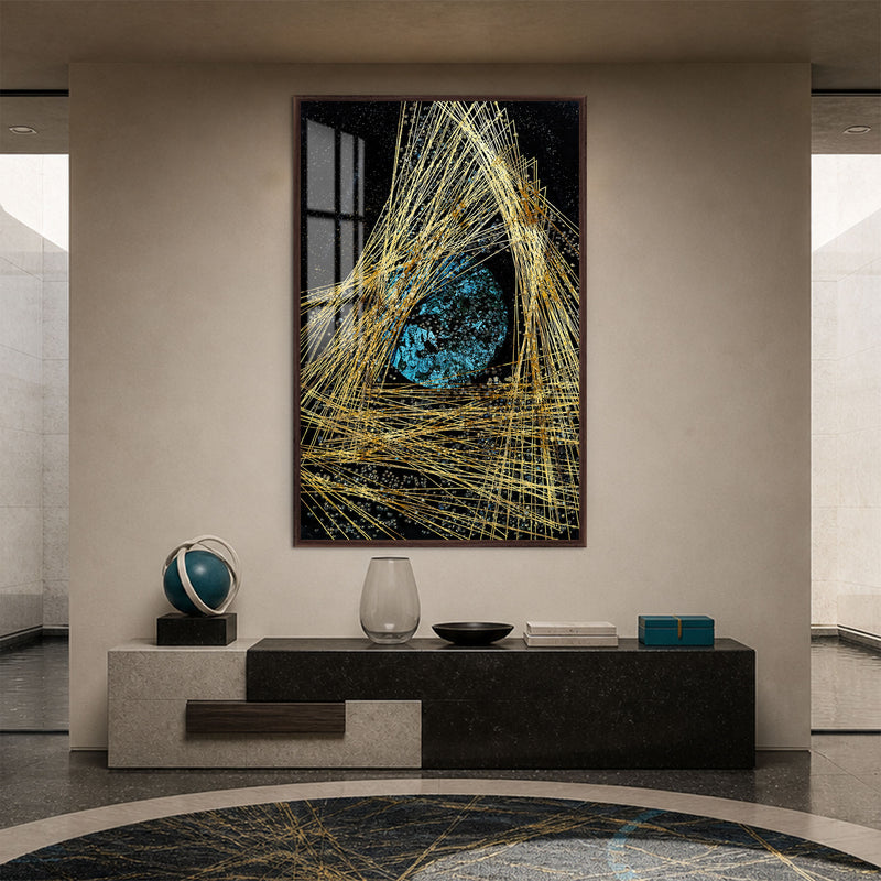 Turquoise Cosmic Core with walnut frame