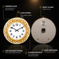 Ornate Golden Timepiece — tempered glass, ultra HD print, ready to hang