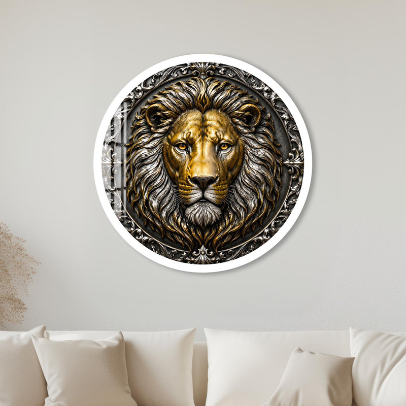Regal Golden Lion with white frame