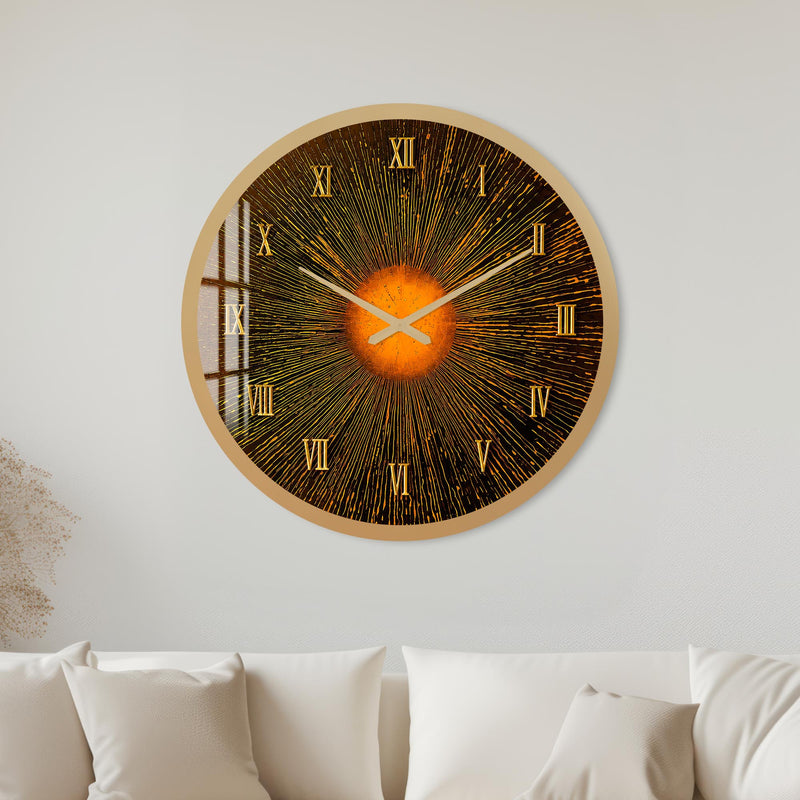 Golden Solar Burst with gold frame