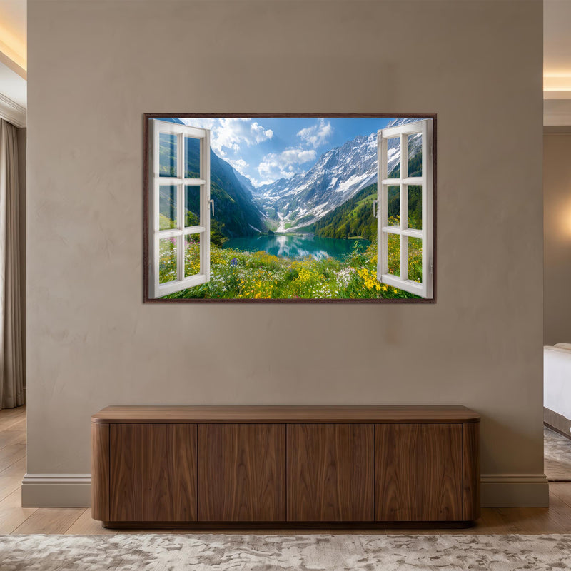 Alpine Window Vista with walnut frame
