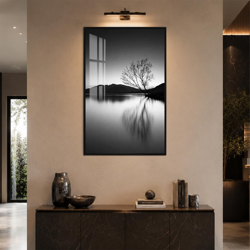 Lone Tree Reflection with black frame