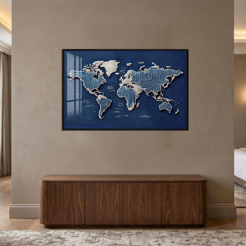Denim World Map lifestyle view