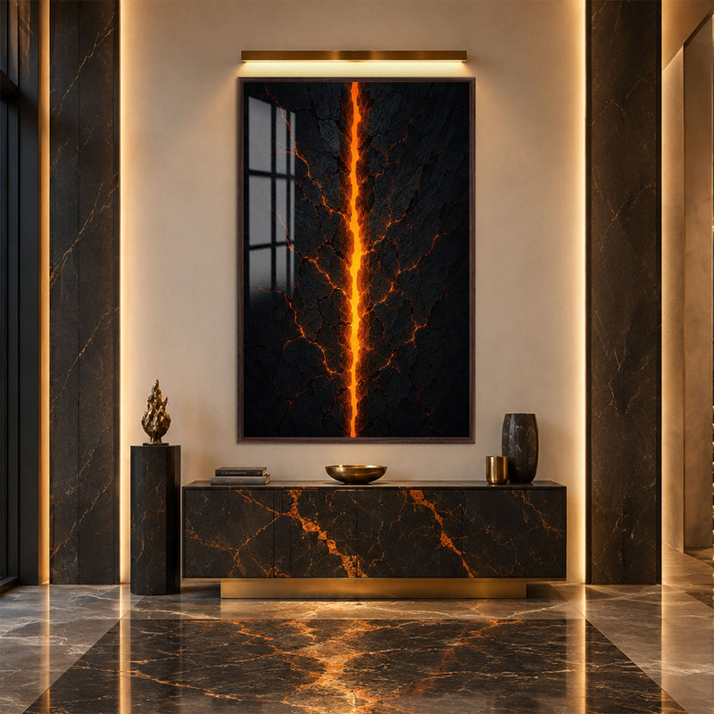 Molten Earth Rift with walnut frame