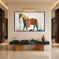 Collage Horse in Harness with black frame