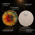 Sunlit Timber Rings — tempered glass, ultra HD print, ready to hang