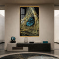 Turquoise Cosmic Core with gold frame