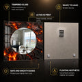 Molten Lava Glow — tempered glass, ultra HD print, ready to hang