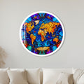 Butterfly World Map with white frame