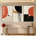 Abstract Rhythm II with silver frame