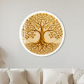 Golden Tree Of Life with white frame