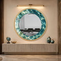 Aquatic Light with gold frame