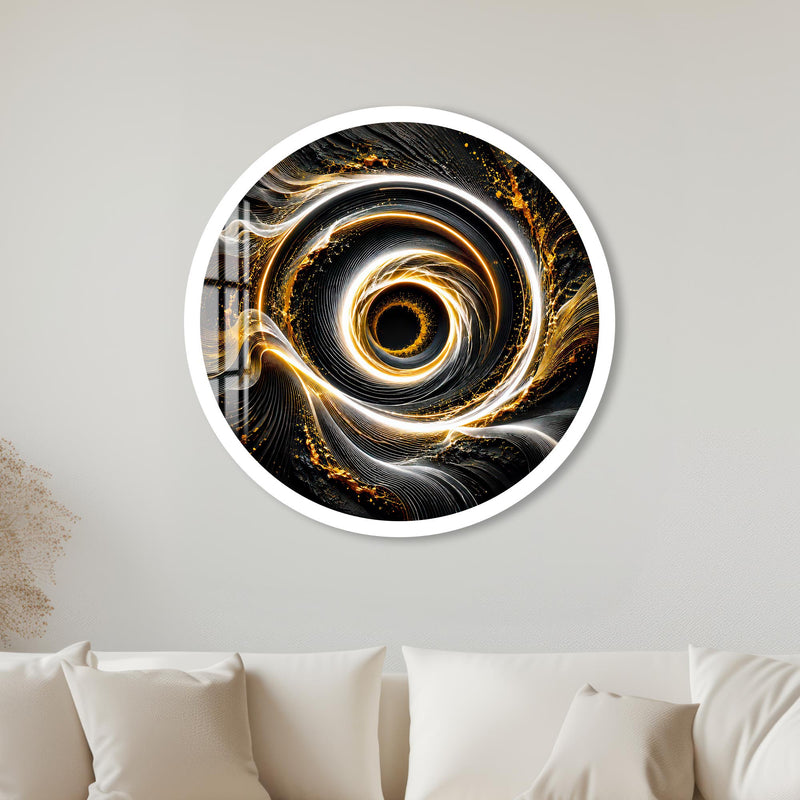 Golden Energy Vortex with white frame