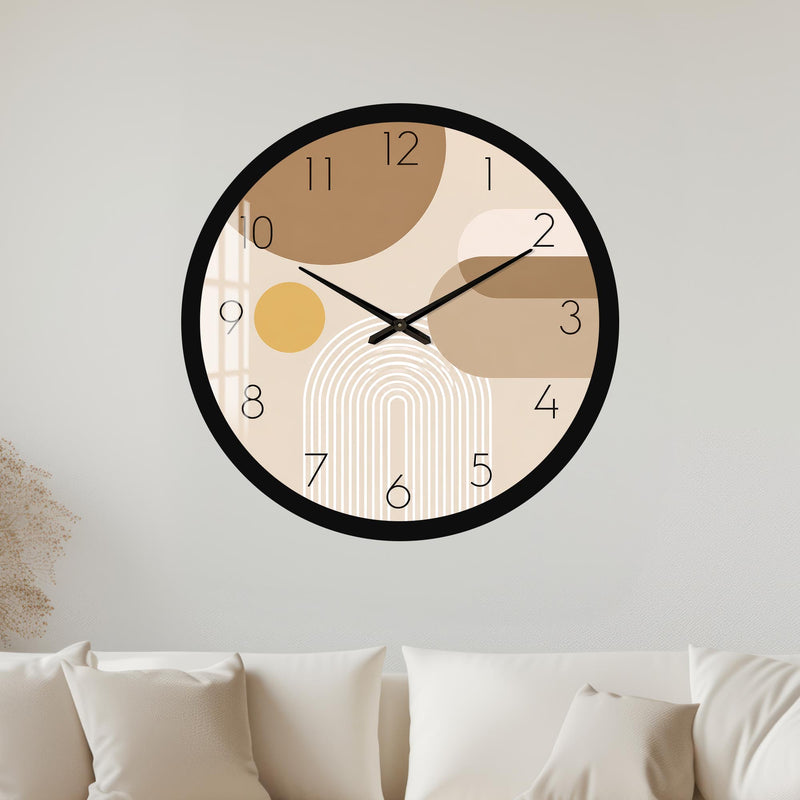 Neutral Retro Shapes with black frame