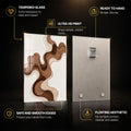 Earthtone Flow — tempered glass, ultra HD print, ready to hang