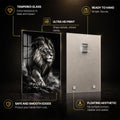 Wild Guardians — tempered glass, ultra HD print, ready to hang