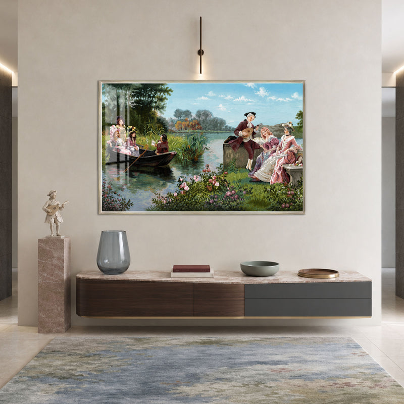 Rococo Garden Serenade with silver frame