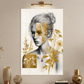 Golden Botanical Muse in a modern room