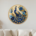 Regal Peacock Garden with gold frame