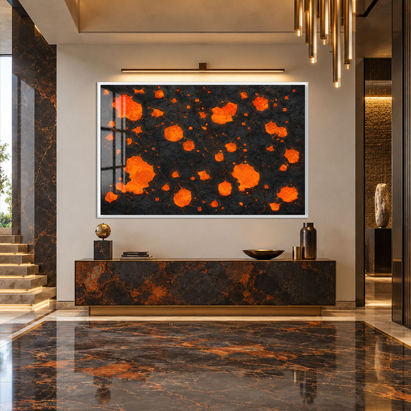 Molten Ember Field with white frame