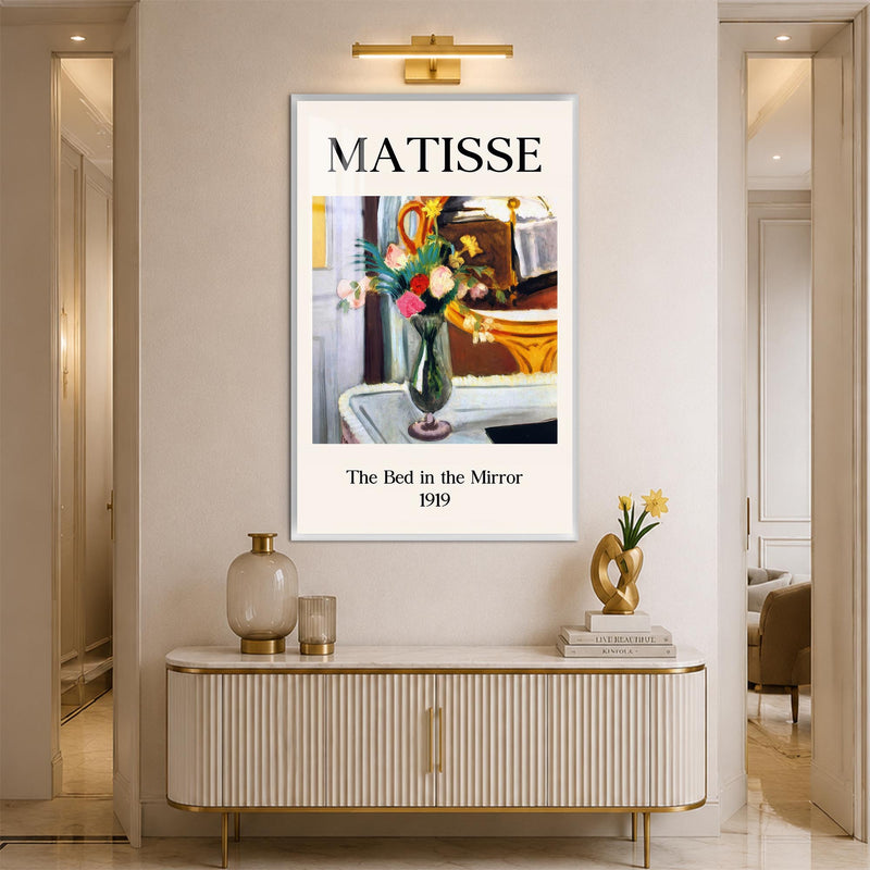 Matisse Bed In Mirror with white frame