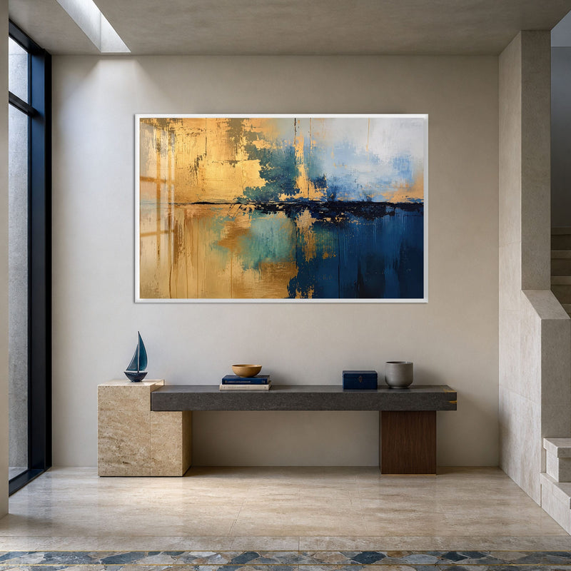 Azure Gold Divide with white frame