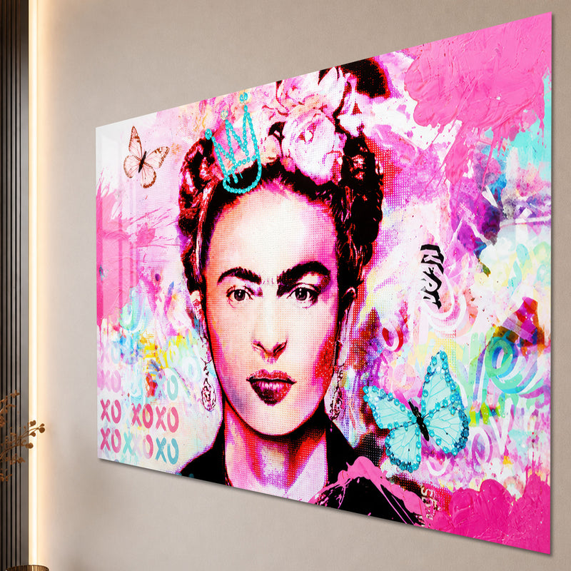 Frida Butterfly Pop Portrait close-up angled detail