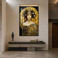 Artronauts Glass Print 12x18 cm | 4.7"x7.1" / Black Golden Mosaic Muse Glass Wall Art