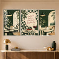 Mediterranean Café with silver frame