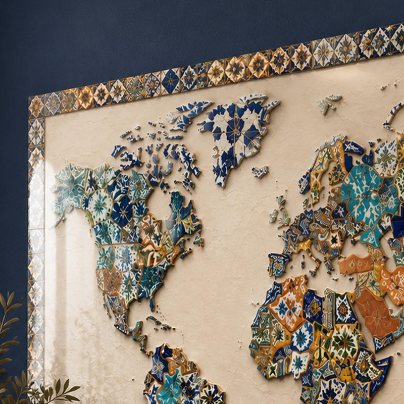 Mosaic World Map lifestyle view