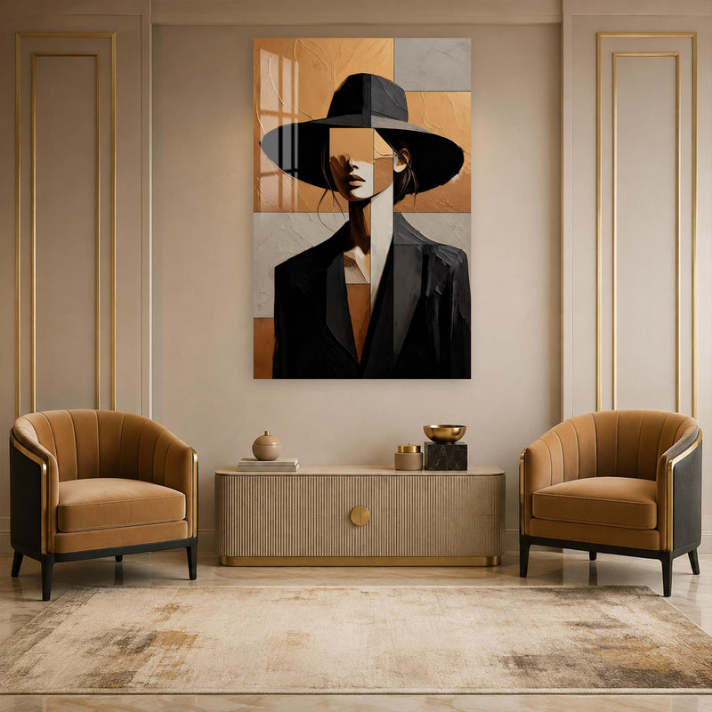 Cubist Woman in Hat lifestyle view